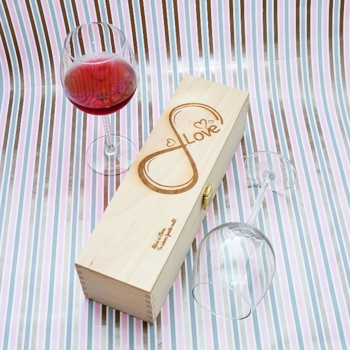 Scatola per vino personalizzata - Infinite Love