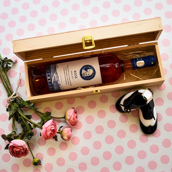 Scatola per vino personalizzata - "Just Married"