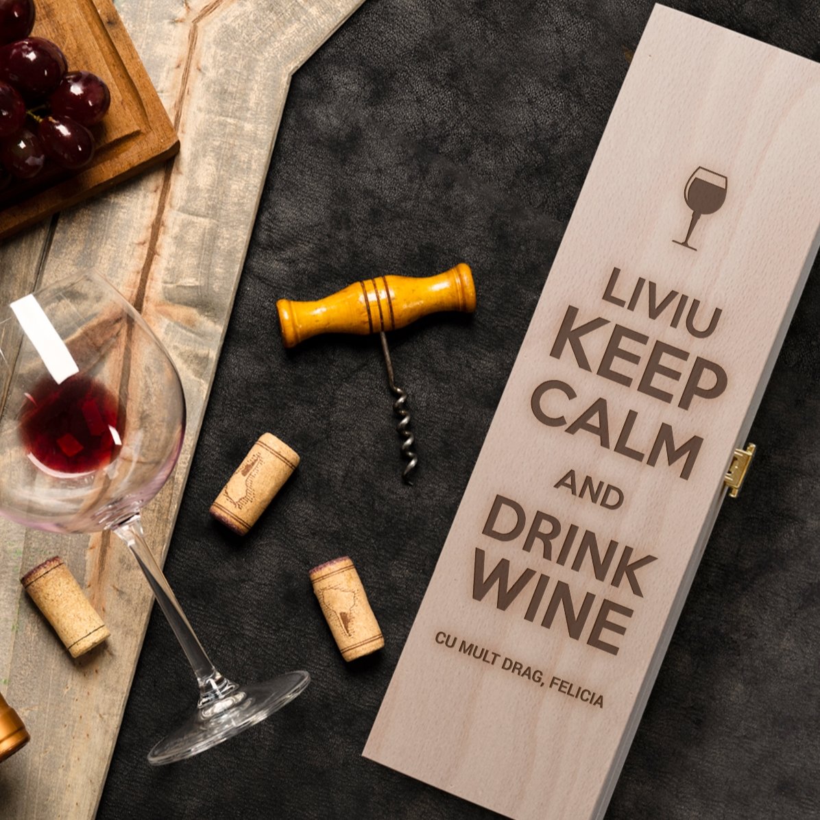 Scatola per vino personalizzata - Keep calm