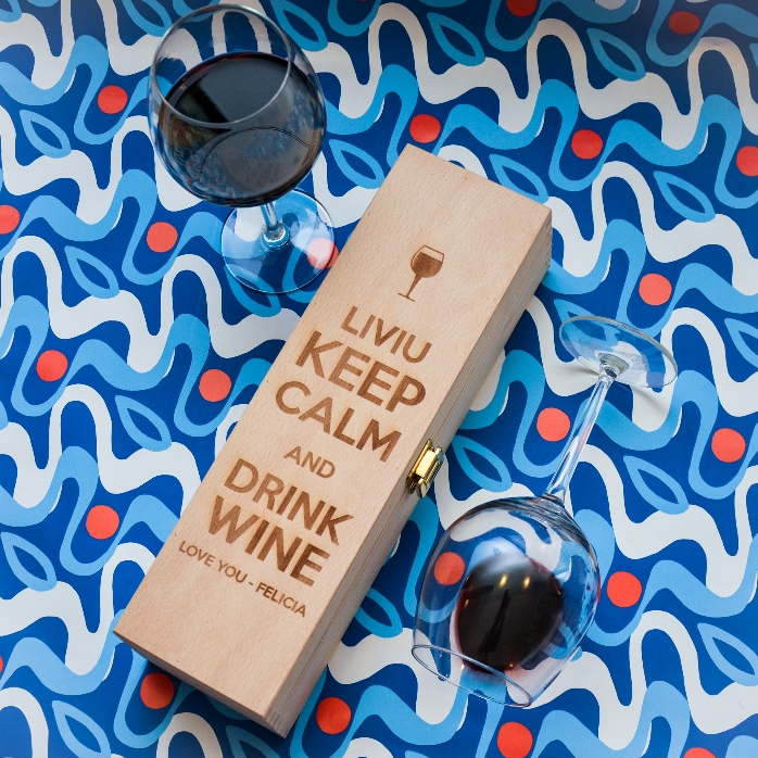 Scatola per vino personalizzata - Keep calm