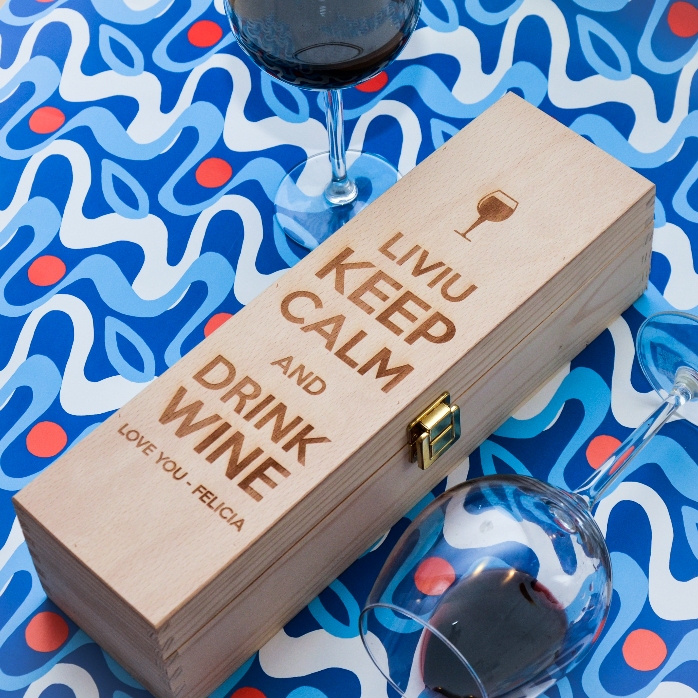 Scatola per vino personalizzata - Keep calm