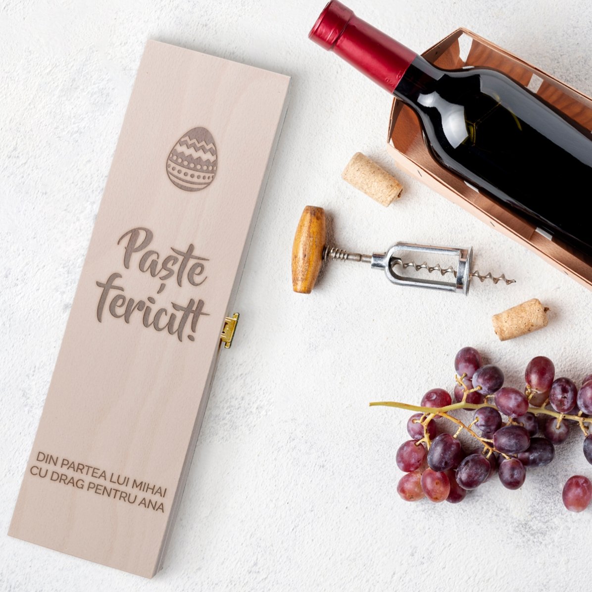 Scatola di vino personalizzata - Buona Pasqua