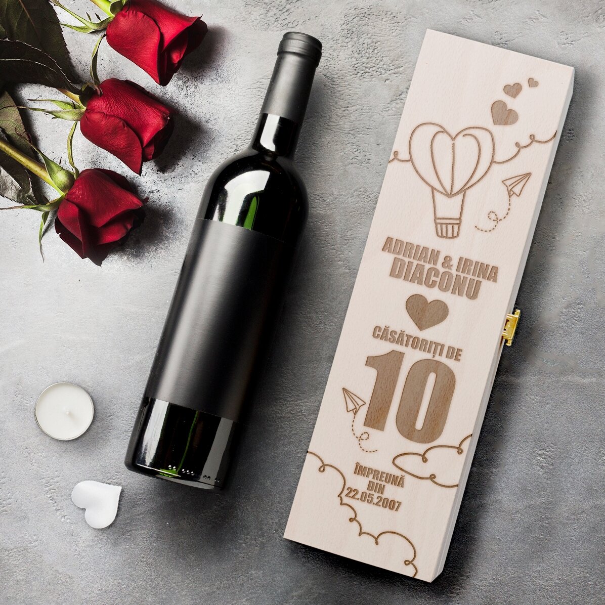 Scatola di vino personalizzata per l