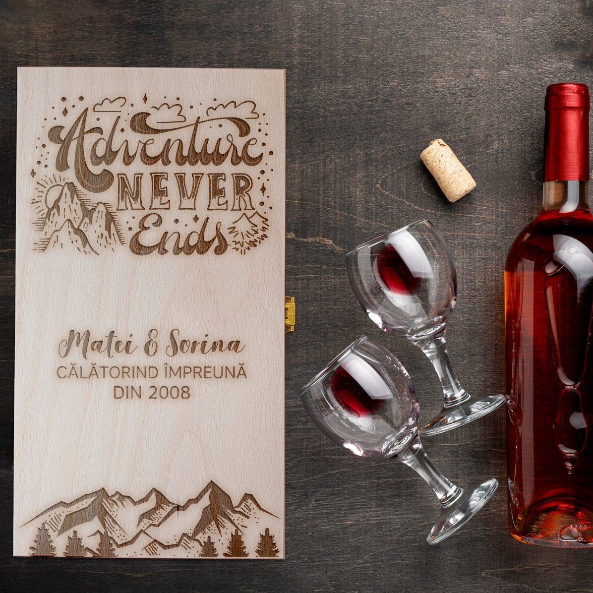 Scatola personalizzata per due bottiglie di vino - L