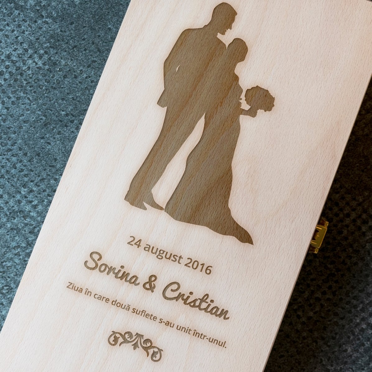 Scatola per vino personalizzata per due bottiglie - Due anime