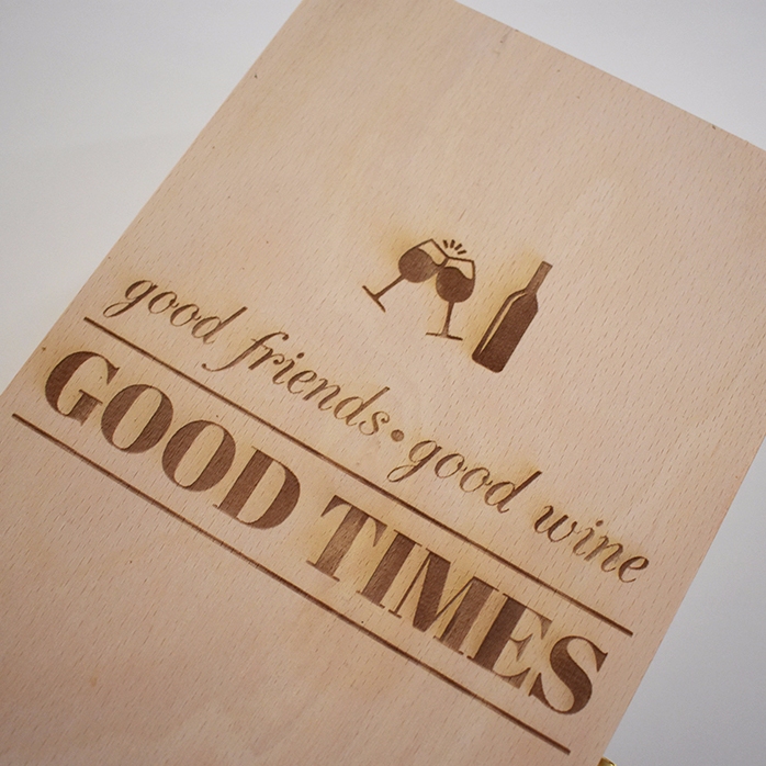 Confezione personalizzata per due bottiglie di vino - Good Friends, Good Wine, Good Times