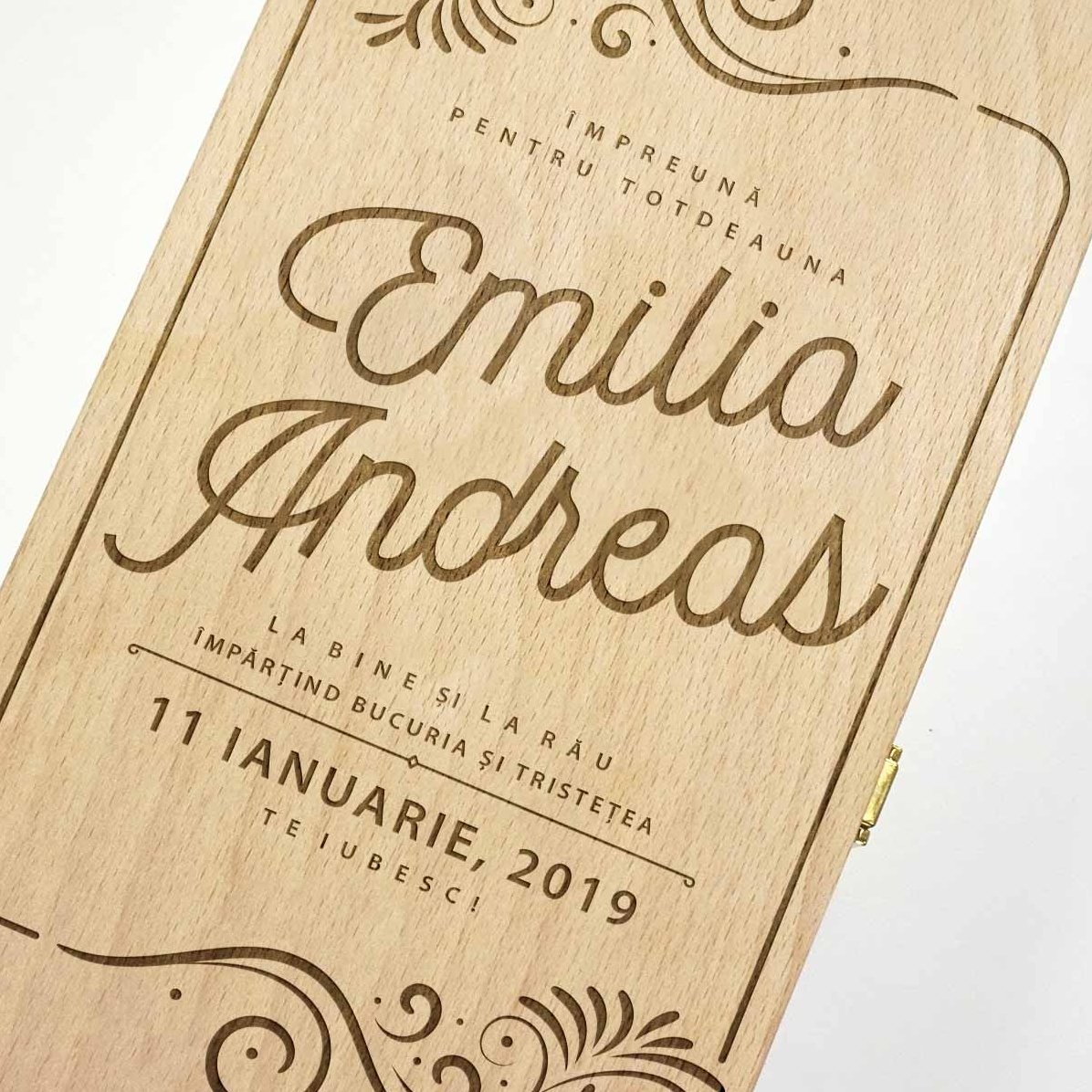 Confezione personalizzata per due bottiglie di vino - Messaggio per gli sposi