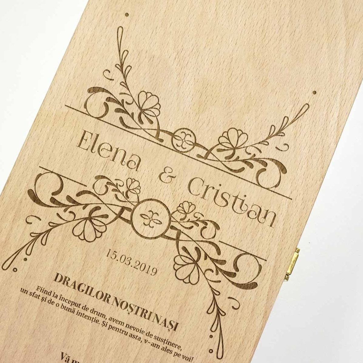 Confezione personalizzata per due bottiglie di vino - Messaggio per i padrini
