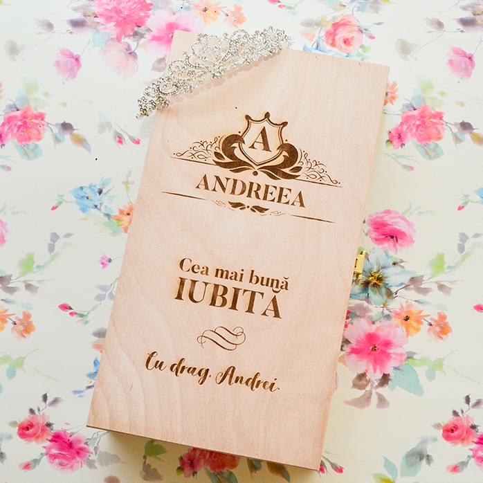 Scatola per vino personalizzata per due bottiglie - modello "nome vintage"