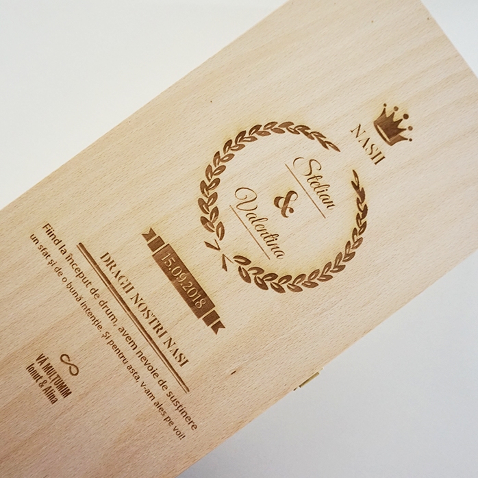 Confezione personalizzata per due bottiglie di vino, per i padrini