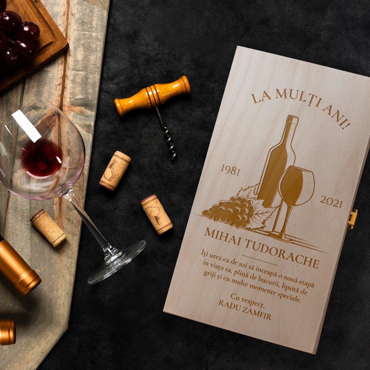 Scatola per vino personalizzata per due bottiglie - Special Birthday