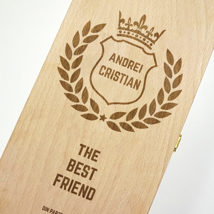 Scatola per vino personalizzata per due bottiglie - The Best