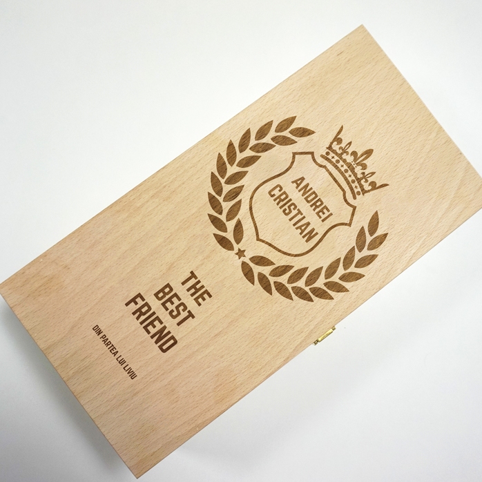 Scatola per vino personalizzata per due bottiglie - The Best