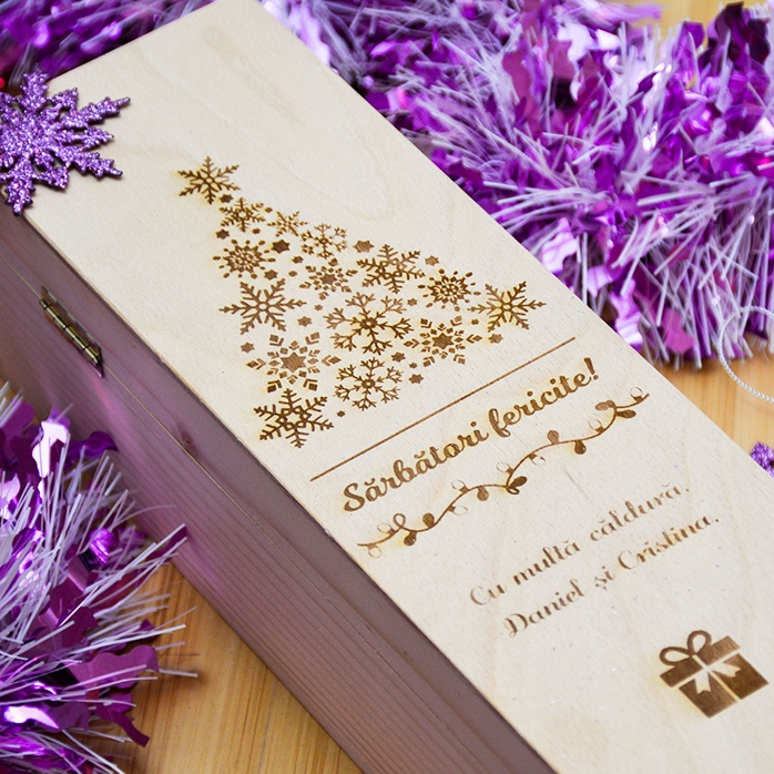 Scatola di vino personalizzata - Buone feste