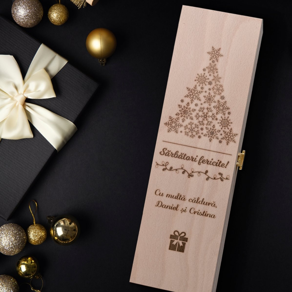 Scatola di vino personalizzata - Buone feste