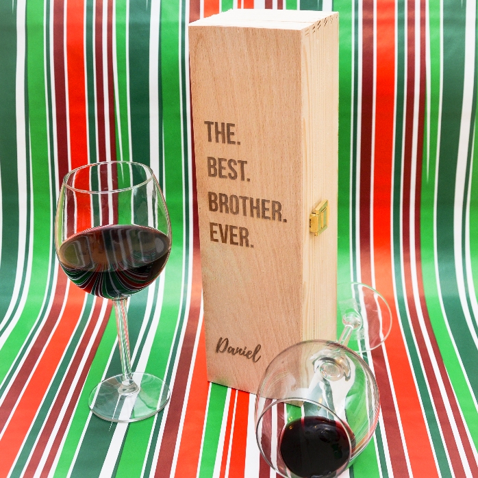 Scatola di vino personalizzata - il miglior fratello di sempre