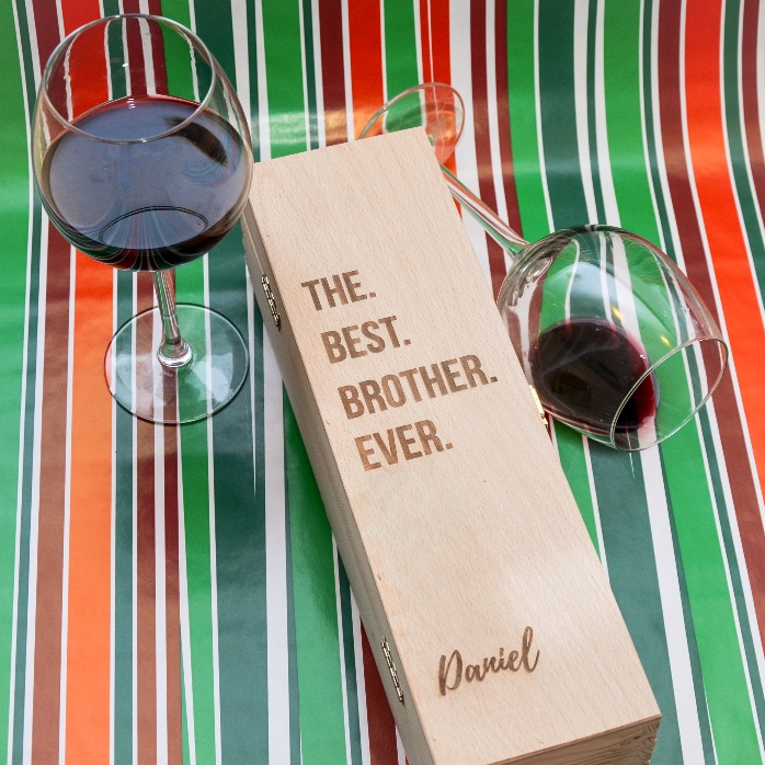 Scatola di vino personalizzata - il miglior fratello di sempre