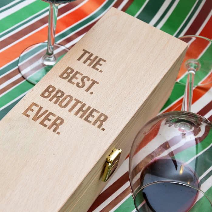 Scatola di vino personalizzata - il miglior fratello di sempre