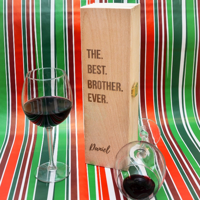 Scatola di vino personalizzata - il miglior fratello di sempre
