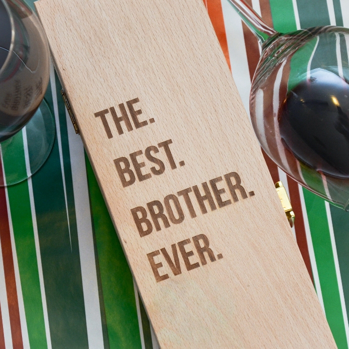 Scatola di vino personalizzata - il miglior fratello di sempre