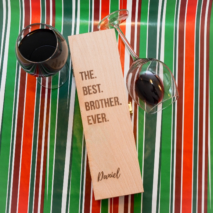 Scatola di vino personalizzata - il miglior fratello di sempre