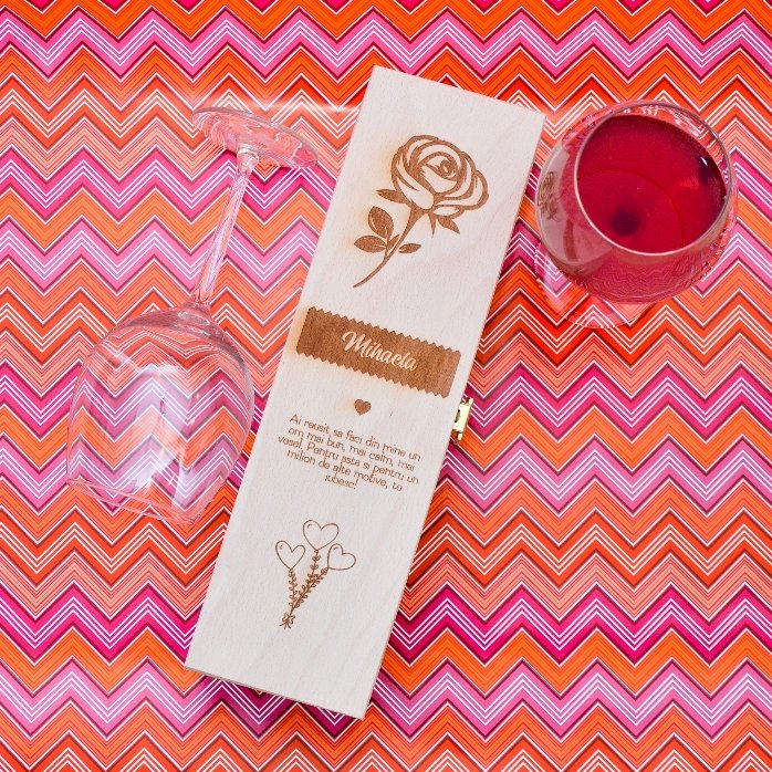 Scatola di vino personalizzata - La rosa dell