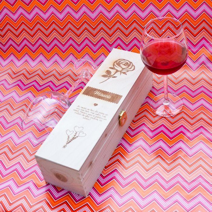 Scatola di vino personalizzata - La rosa dell