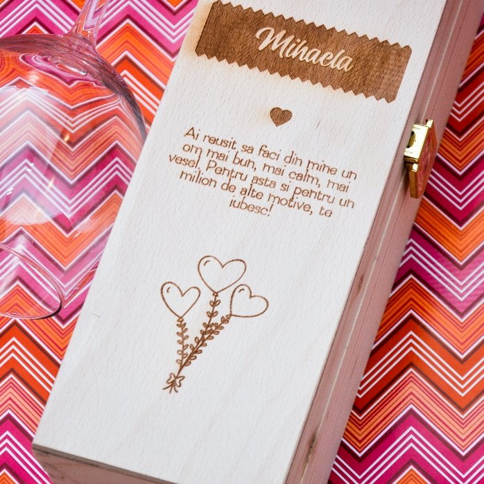Scatola di vino personalizzata - La rosa dell
