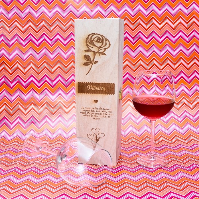 Scatola di vino personalizzata - La rosa dell