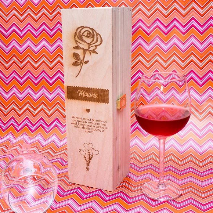 Scatola di vino personalizzata - La rosa dell