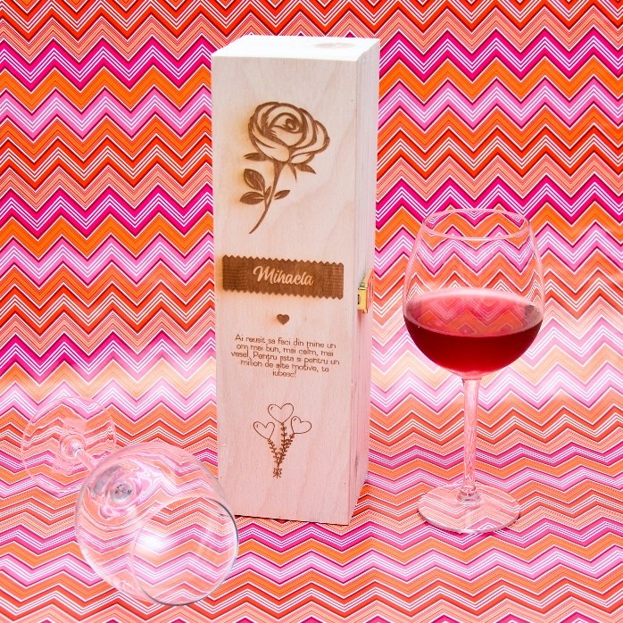 Scatola di vino personalizzata - La rosa dell