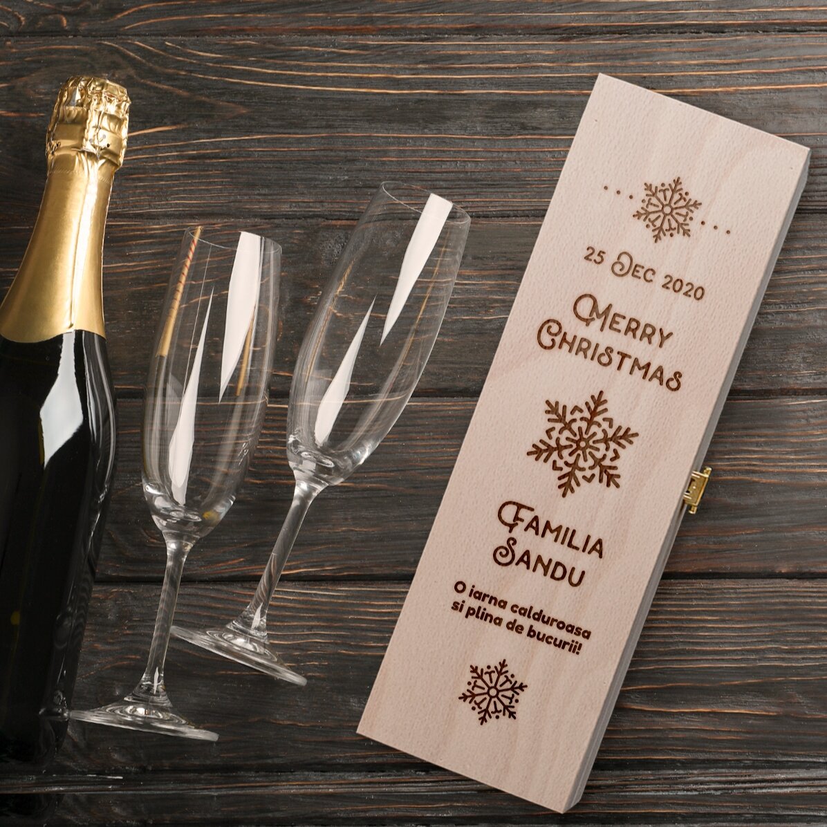 Scatola personalizzata per spumante - Christmas magic
