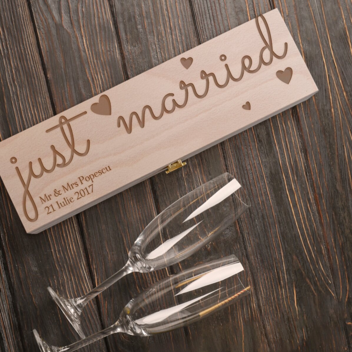 Scatola personalizzata per spumante - Just married
