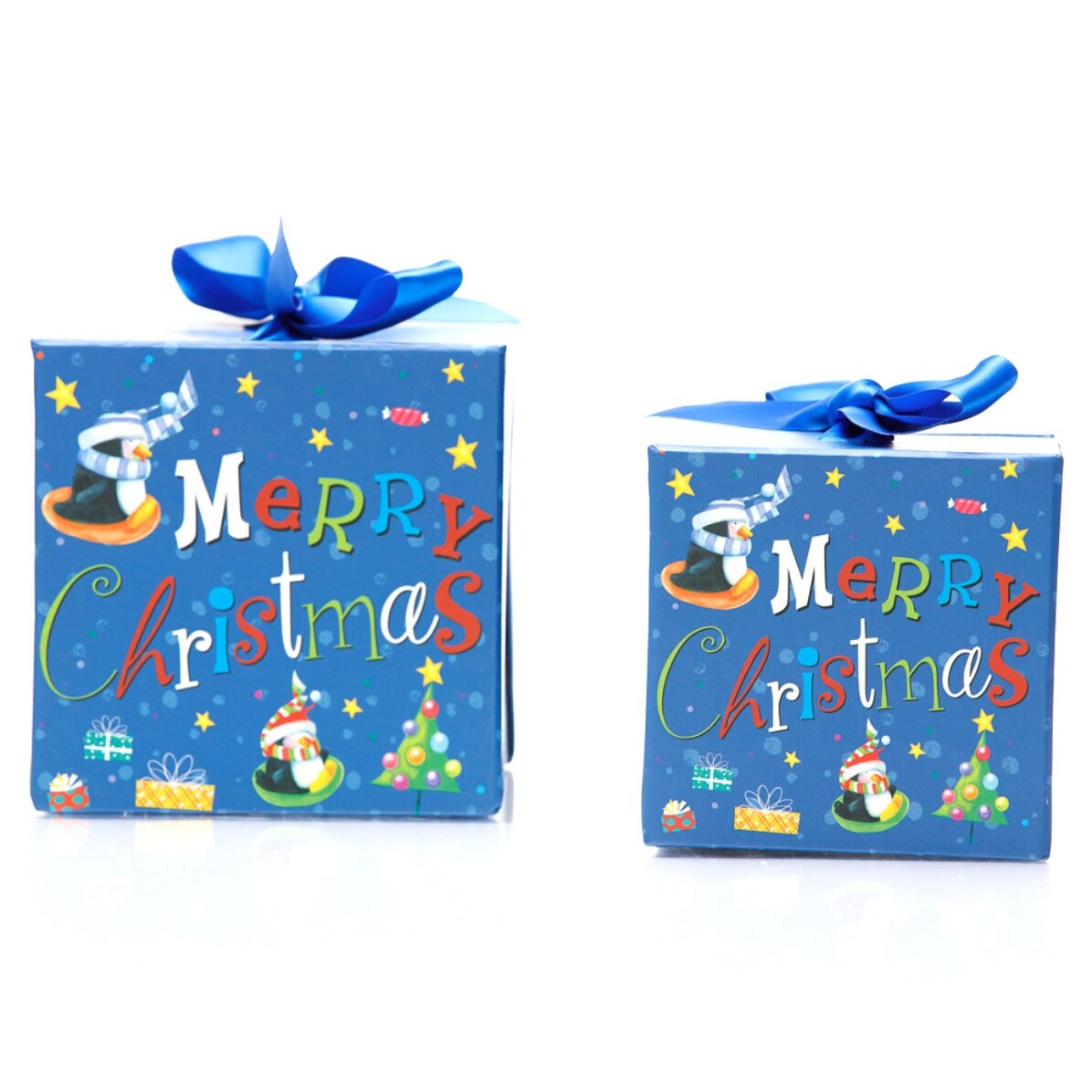 Confezione regalo natalizia - modello con regali colorati