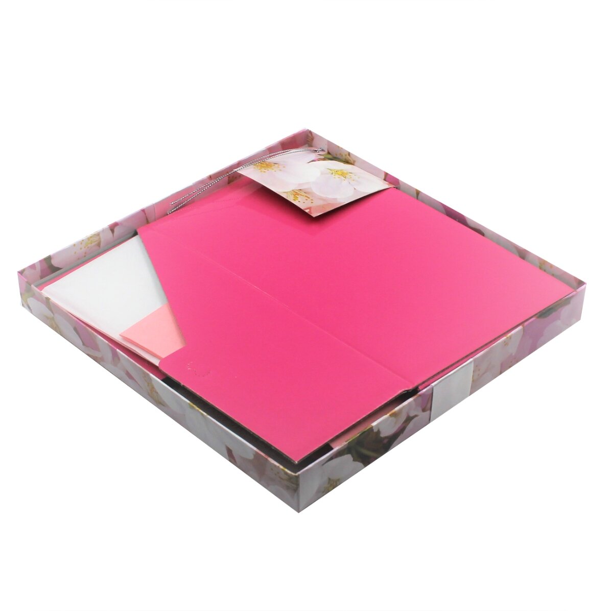 Kit confezione regalo - modello con fiori di ciliegio