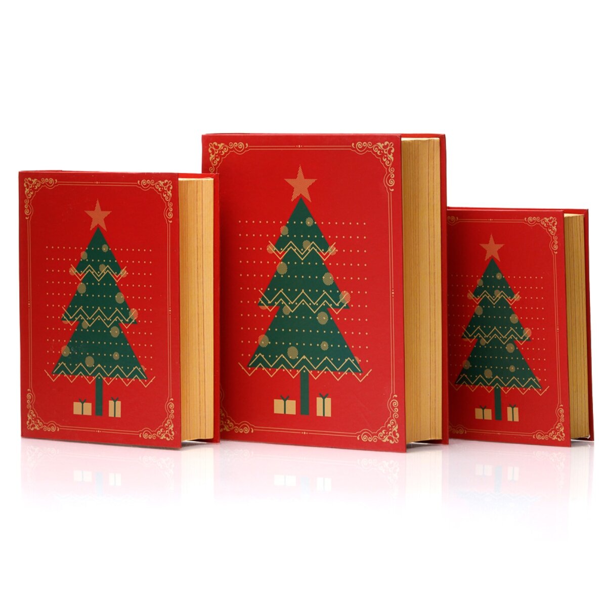 Confezione regalo natalizia - modello albero di Natale