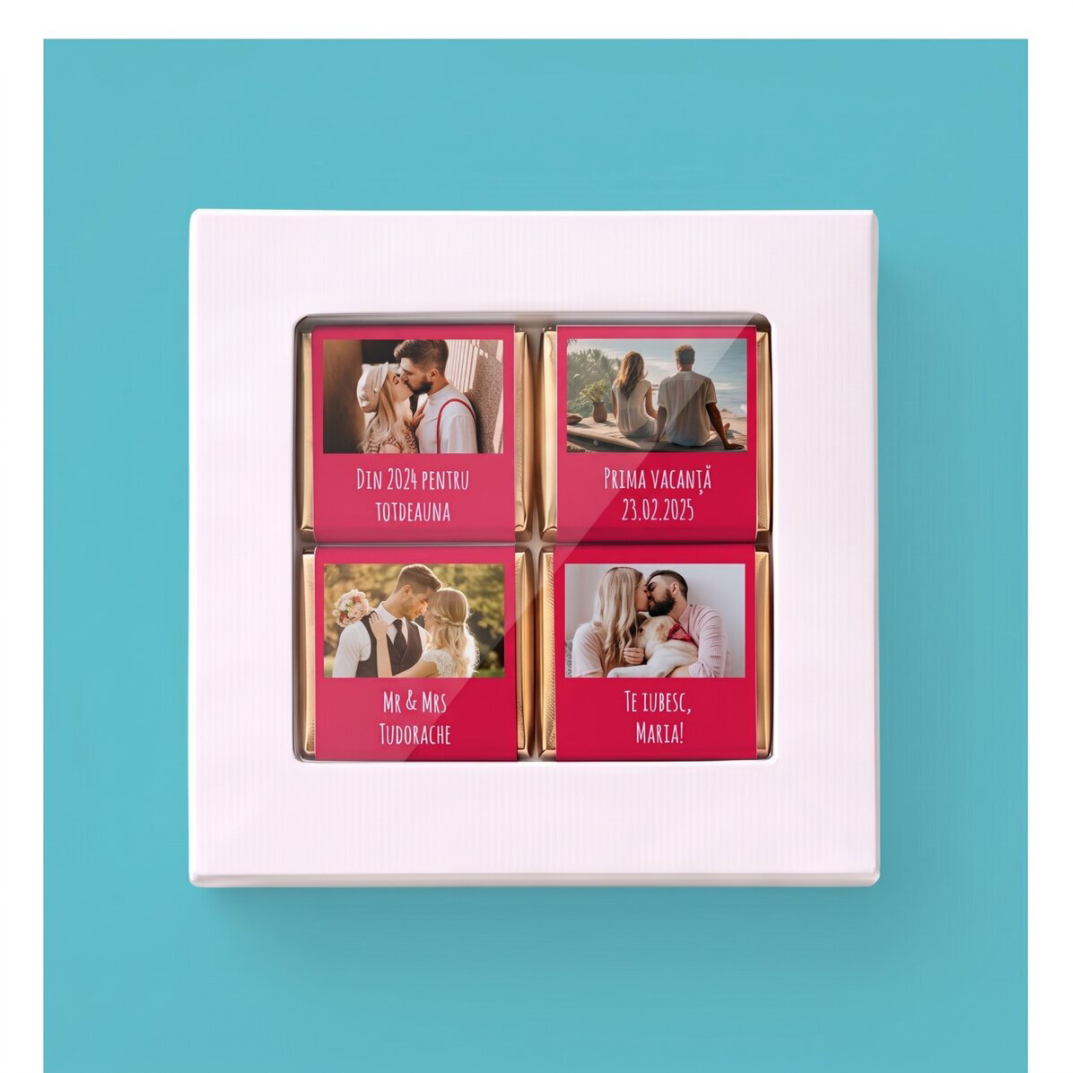 Confezioni regalo con mini cioccolatini personalizzati