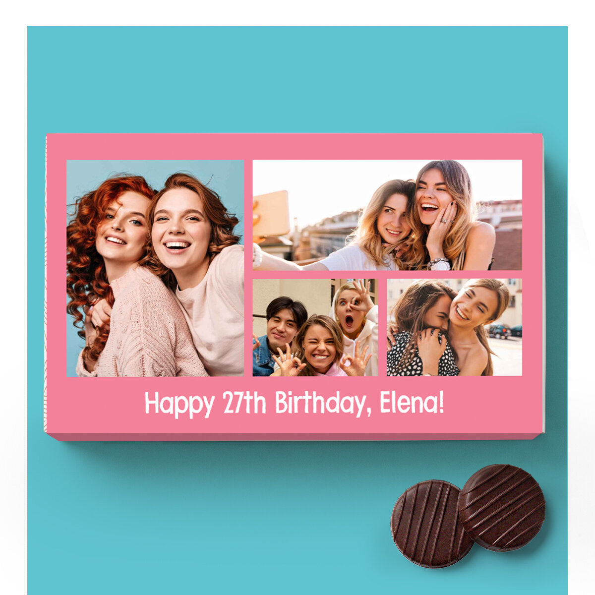 Scatole di cioccolatini alla crema personalizzate