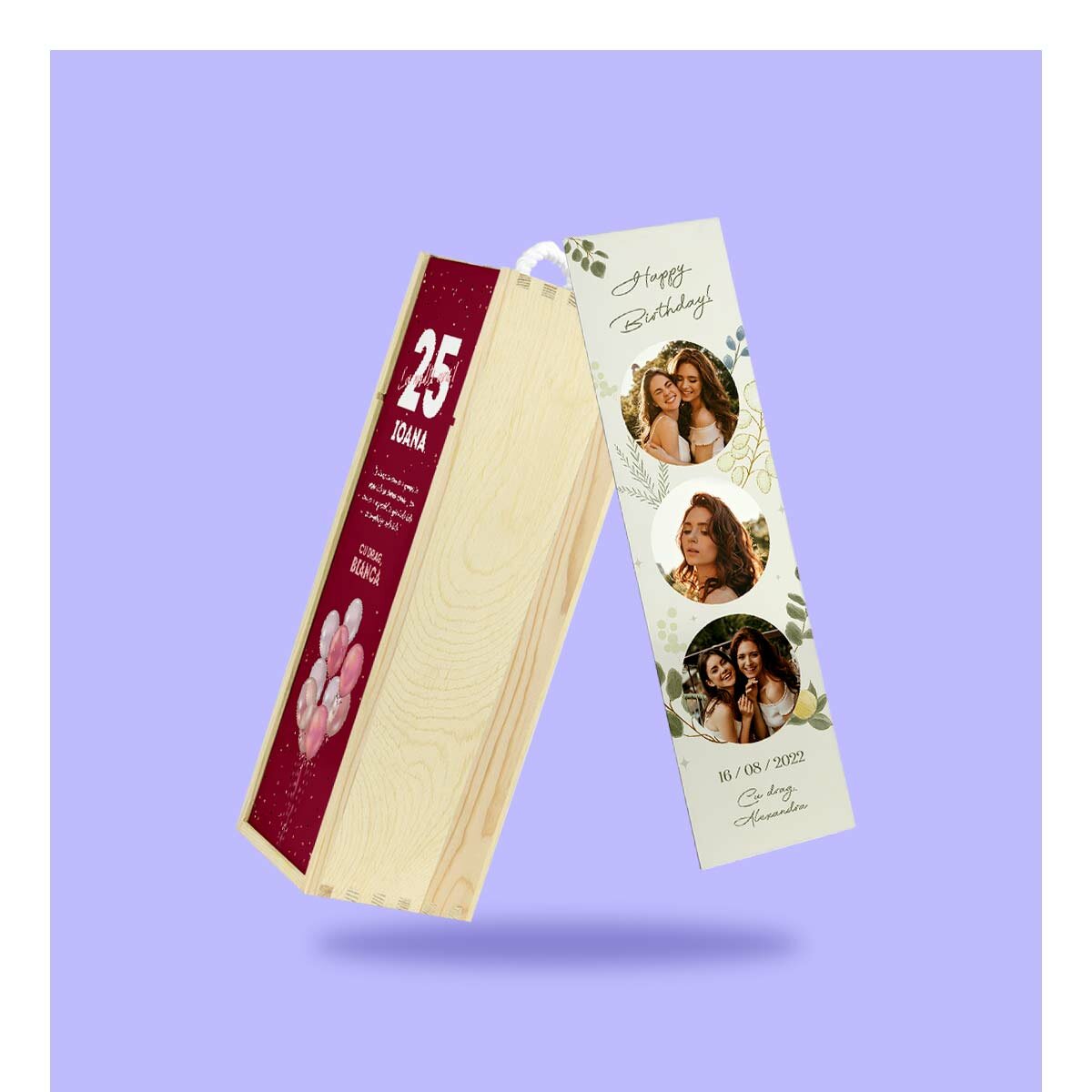 Scatole per vino personalizzate con foto