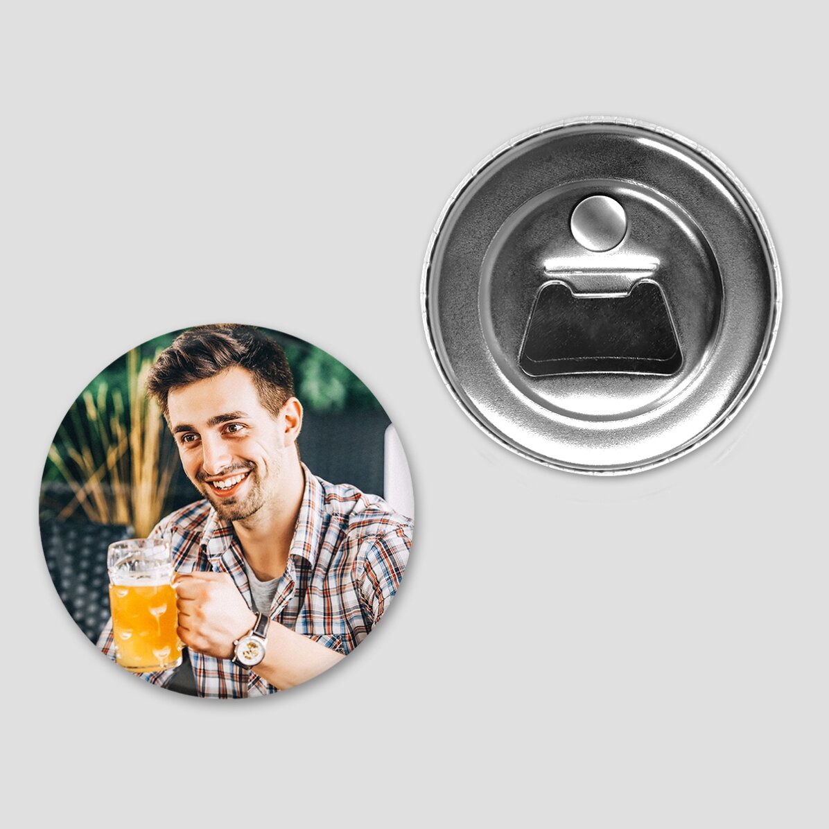 Apribottiglie con magnete personalizzato con una foto