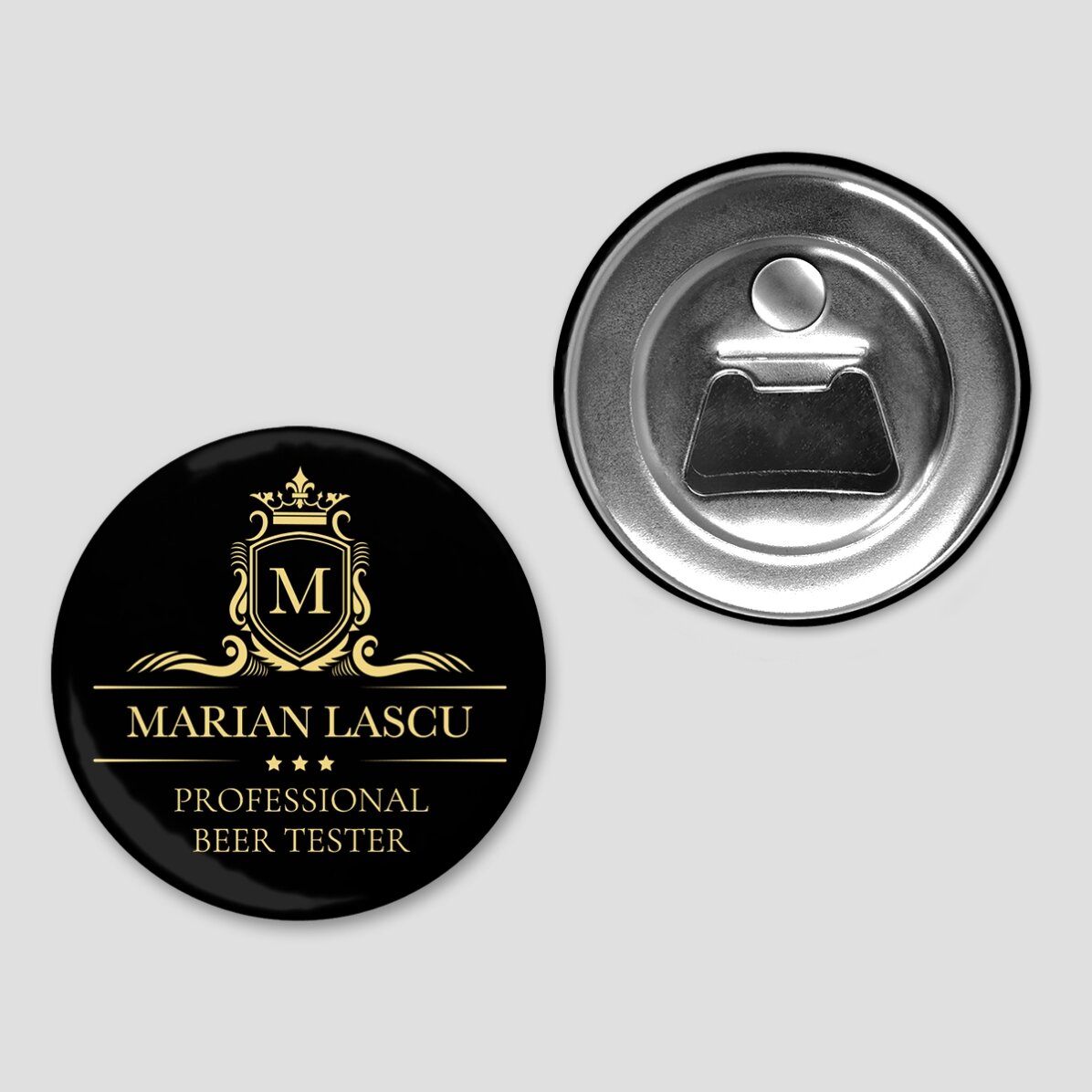 Apribottiglie con magnete personalizzato con scritta - Premium