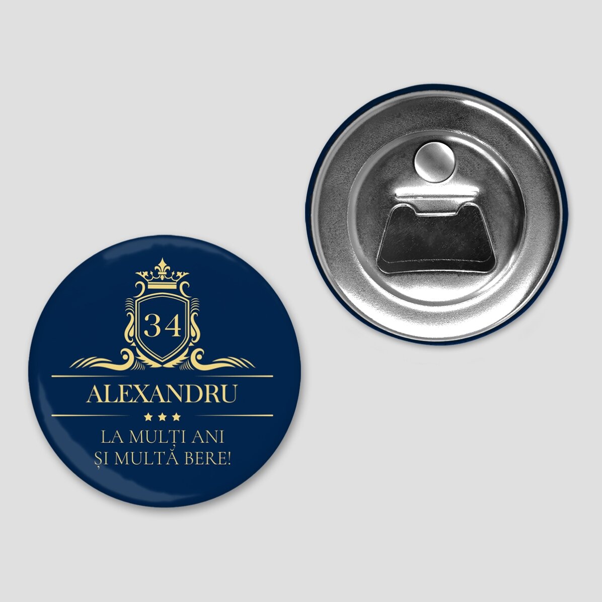 Apribottiglie con magnete personalizzato con scritta - Premium