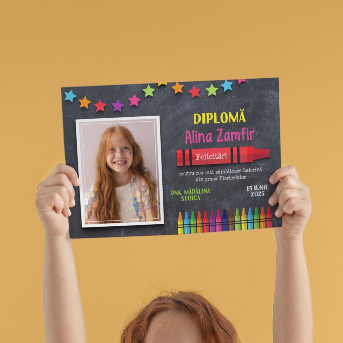 Diploma personalizzato con testo e foto per i più piccoli