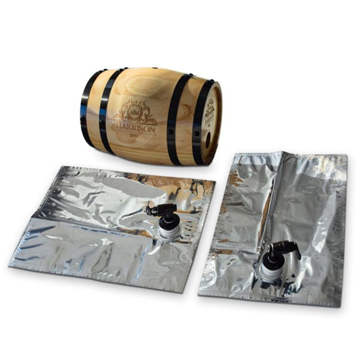 Dispenser per vino a forma di botte
