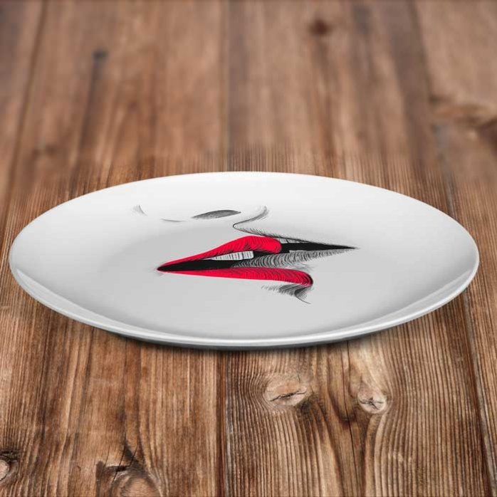 Piatto personalizzato Lips