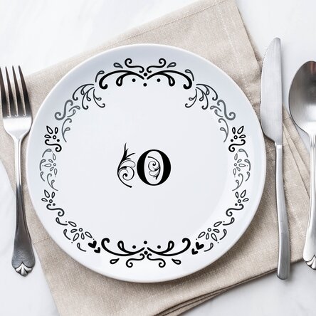 Piatto personalizzato con iniziale - Monogramma