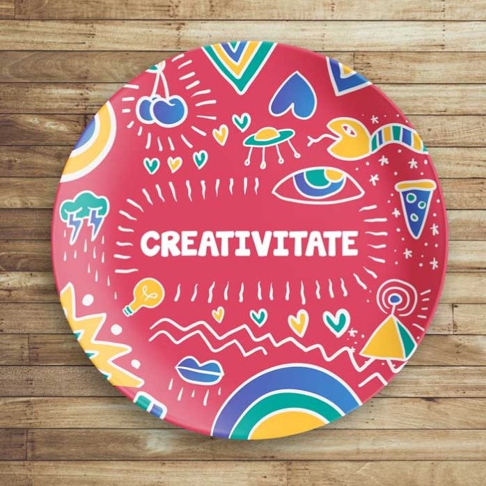 Piatto personalizzato con scritta - creARTive