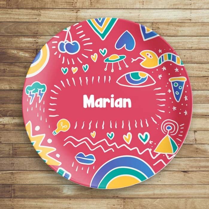 Piatto personalizzato con scritta - creARTive