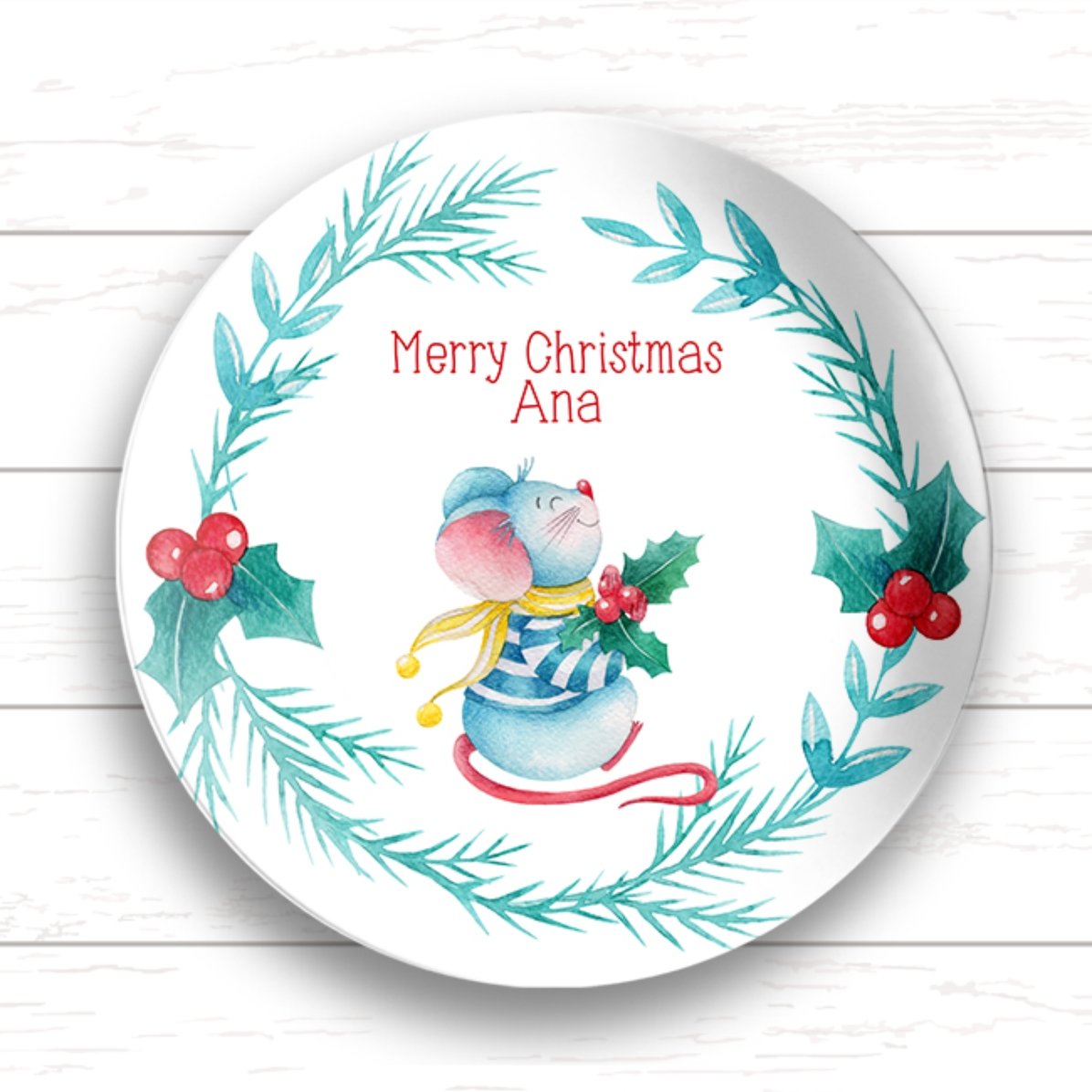 Piatto personalizzato con scritta - Mouse