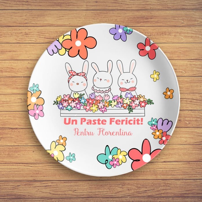 Piatto personalizzato con scritta - Pasqua